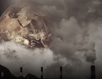 Image of air pollution poisoning the earth.